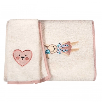 Σετ Πετσέτες 2τμχ Βαμβακερές Με Κέντημα Essential 8859 Pink Greenwich Polo Club