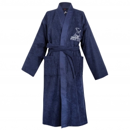 Μπουρνούζι Ενηλίκων Βαμβακερό Ζακάρ Large Essential 3212 Royal Blue Greenwich Polo Club