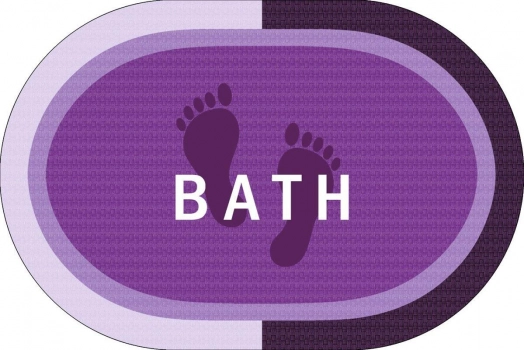 Ταπέτο Μπάνιου Αντιολισθητικό Polyester 50x70εκ. Bath Lilac DimCol