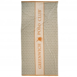 Πετσέτα Θαλάσσης Βαμβακερή 90x180εκ. Essential 5228 Orange-Taupe Greenwich Polo Club