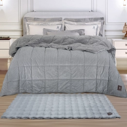 Χαλί Γούνινο Faux Fur 75x140εκ. Τρισδιάστατη Υφή Essential 3112 Γκρι Greenwich Polo Club