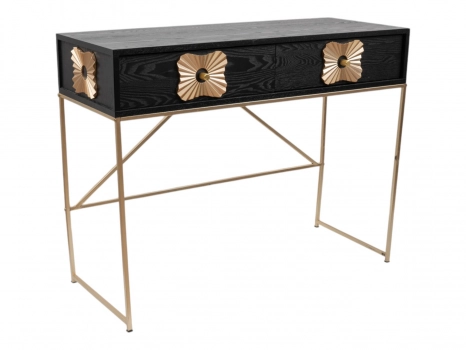 Κονσόλα Mdf Μαύρη-Χρυσή 100x39x77εκ. Zen Collection 24.39.51289