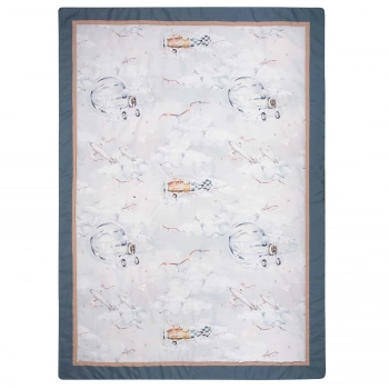 Κουβερλί 2 Όψεων Microfiber Κούνιας 110x150εκ. Essential Baby 8852 Γκρι Greenwich Polo Club