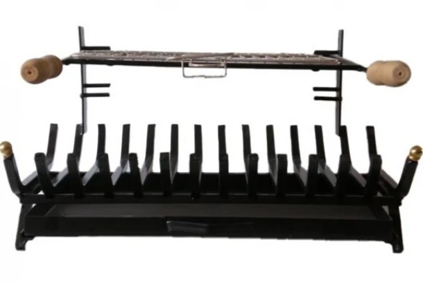 Σχάρα Ψησταριά Σιδερένια Μασίφ 60x40εκ. Black