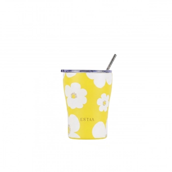 Θερμός-Ποτήρι Ανοξείδωτο Coffee Mug Yellow Daisy Save The Aegean Estia 350ml-8,7x12,5εκ. 01-49041