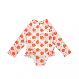 Ολόσωμο Μαγιώ UV Με Μανίκια 3 Ετών Strawberry Zoocchini ZOO12603
