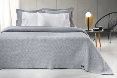 Κουβέρτα Βαμβακερή Ημίδιπλη 180x260εκ. Slalom Anthracite Guy Laroche