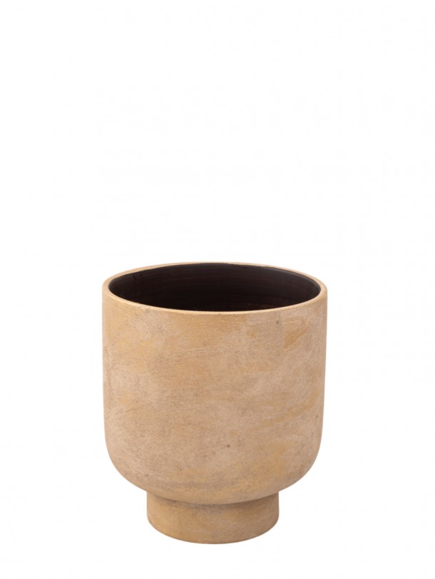 Κασπώ Κεραμικό Μπεζ-Χρυσό 28x28x31εκ. Zen Collection 25.24.51691