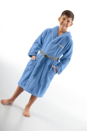 Παιδικό Μπουρνούζι Βαμβακερό 2-4 Kiddies Blue Guy Laroche