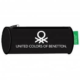 Κασετίνα Βαρελάκι Μαύρη 20x6εκ. Benetton 50-2967