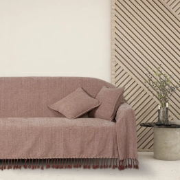 Ριχτάρι Chenille Διθέσιος 180x250εκ. Throws Line 0274 Dark Rose Das Home