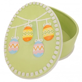 Πασχαλινή Μπισκοτιέρα Κεραμική Πράσινη 24x18x10εκ. iliadis 89271