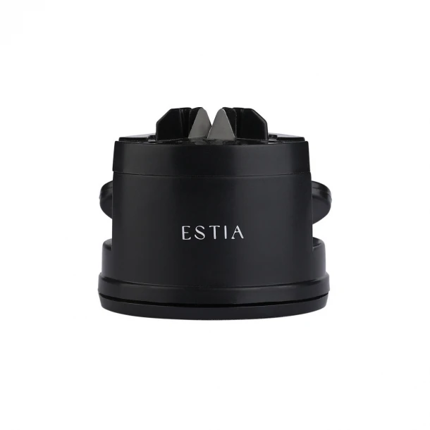 Ακονιστήρι Μαχαιριών Με Βεντούζα Μαύρο 6x6x6εκ. Estia 01-36812