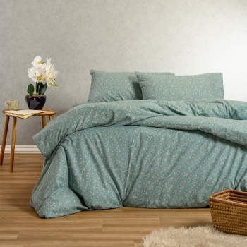 Σετ Σεντόνια Φανελένια King Size Με Λάστιχο 180x200+30εκ. Fay Petrol Winter Line Melinen 20005105