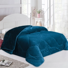 Κουβερτοπάπλωμα Jacquard Waves-Fleece Μονό 160x220εκ. 1960 Petrol DimCol