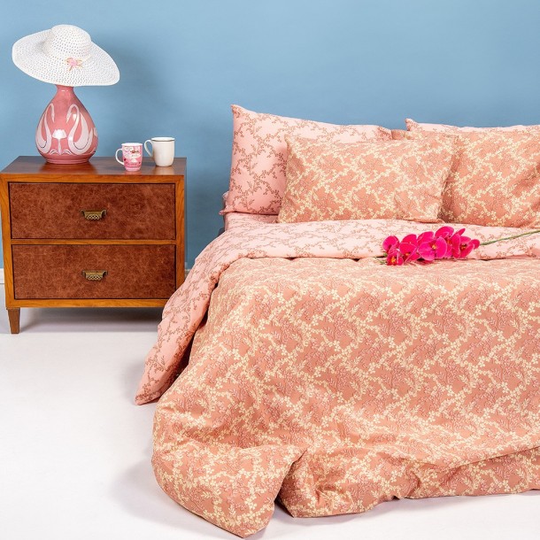 Σετ Σεντόνια Βαμβακερά Μονά 170x270εκ. Zelda Pink Ultra Line Melinen 20001553