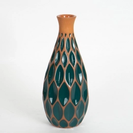 Βάζο Κεραμικό Teracotta-Κυπαρισσί 12x28,5εκ. ESTHETI 752-20226