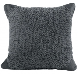 Διακοσμητική Μαξιλαροθήκη Ζακάρ Polyester 42x42εκ. Lama Anthracite Guy Laroche