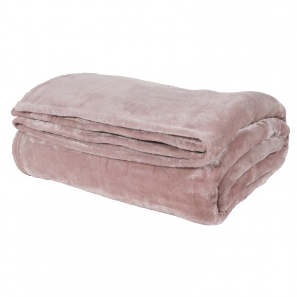 Κουβέρτα Κούνιας 110x150εκ. Μονόχρωμη Velour Relax 1346 Ροζ Das Baby