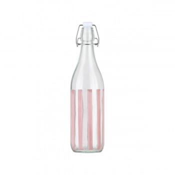 Μπουκάλι Γυάλινο-Μεταλλικό Ligne Pink 1000ml Estia 01-39615