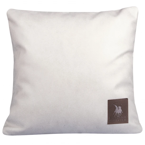 Διακοσμητικό Μαξιλάρι Polyester Leather Like 42x42εκ. Premium 3924 Ιβουάρ Greenwich Polo Club