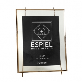 Κορνίζα Μεταλλική Χρυσή 20x1x25εκ. ESPIEL FAM503