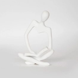 Διακοσμητική Επιτραπέζια Φιγούρα Polyresin Λευκή 15x8x22,5εκ. ESTHETI 752-27098