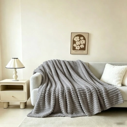 Κουβέρτα Faux Fur Καναπέ 100x150εκ. Persa Elephant Melinen 20006617