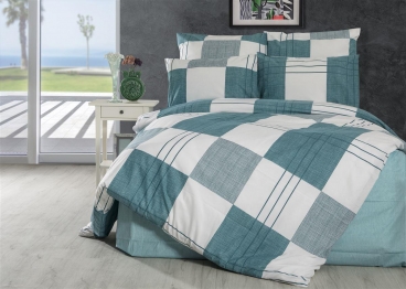 Σετ Σεντόνια 4τμχ Polycotton Υπέρδιπλα 220x240εκ. Κίρκη 436 Petrol DimCol 33312324013