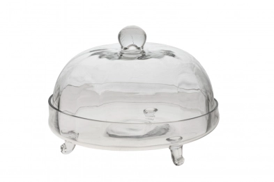 Τουρτιέρα Γυάλινη Διάφανη Με Βάση 29,5x23εκ. Zen Collection 18.6.43445-ΖΕΝ