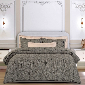 Σετ Παπλωματοθήκη Βαμβακερή Υπέρδιπλη 220x240εκ. Essential 2366 Beige-Black Greenwich Polo Club