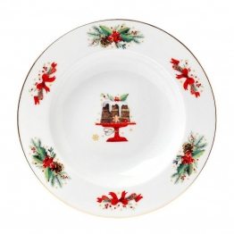 Χριστουγεννιάτικο Πιάτο Φαγητού Βαθύ Πορσελάνης 22,5εκ. Christmas Magic CRYSPO TRIO 06.240.02