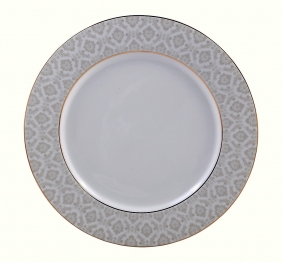 Πιάτο Ρηχό Πορσελάνης Λευκό-Χρυσό Oriana Ferelli 27εκ. PR14141101