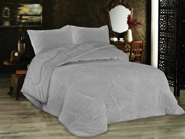 Κουβερτοπάπλωμα Popcorn Fleece Μονό 160x220εκ. Grey 1950 DimCol