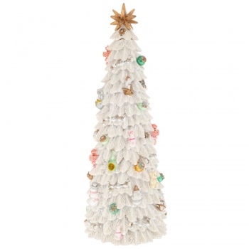 Χριστουγεννιάτικο Διακοσμητικό Δέντρο Polyresin Κουρδιστό Με Μουσική&Κίνηση 11x11x30εκ. iliadis 90504