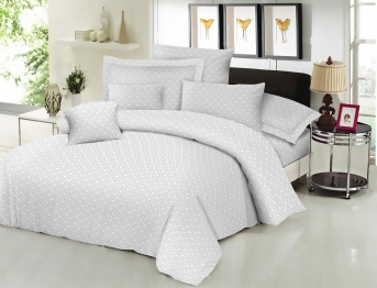 Σεντόνι Μεμονωμένο Εμπριμέ Polycotton Υπέρδιπλο 220x240εκ. Maze Grey Komvos Home 7002201-59