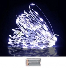 Λαμπάκια Μπαταρίας 100microLed-10.3μ. Ψυχρό Λευκό Φως Σταθερό Xmas fest 93-3486