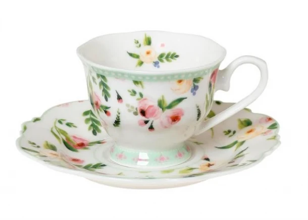 Φλυτζάνι Καφέ Πορσελάνης 100ml Primavera Green CRYSPO TRIO 28.097.17