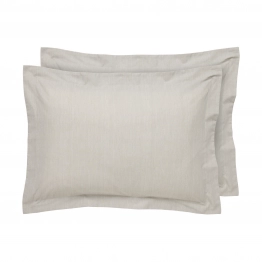 Ζεύγος Μαξιλαροθήκες Polycotton 50x70+5εκ. Oxford Casual 5445 Taupe Das Home