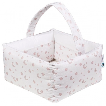 Καλαθάκι Καλλυντικών Βαμβακερό 28x28x15εκ. Fly Me Pink 95201