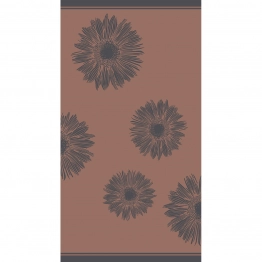 Πετσέτα Θαλάσσης Βαμβακερή Velour Brown 86x160εκ. Flower Melinen 20004876