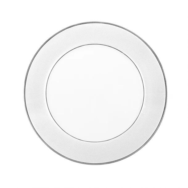 Πιατέλα Στρογγυλή Πορσελάνης Λευκή Classic Stripes Oriana Ferelli 31εκ. PR17310205
