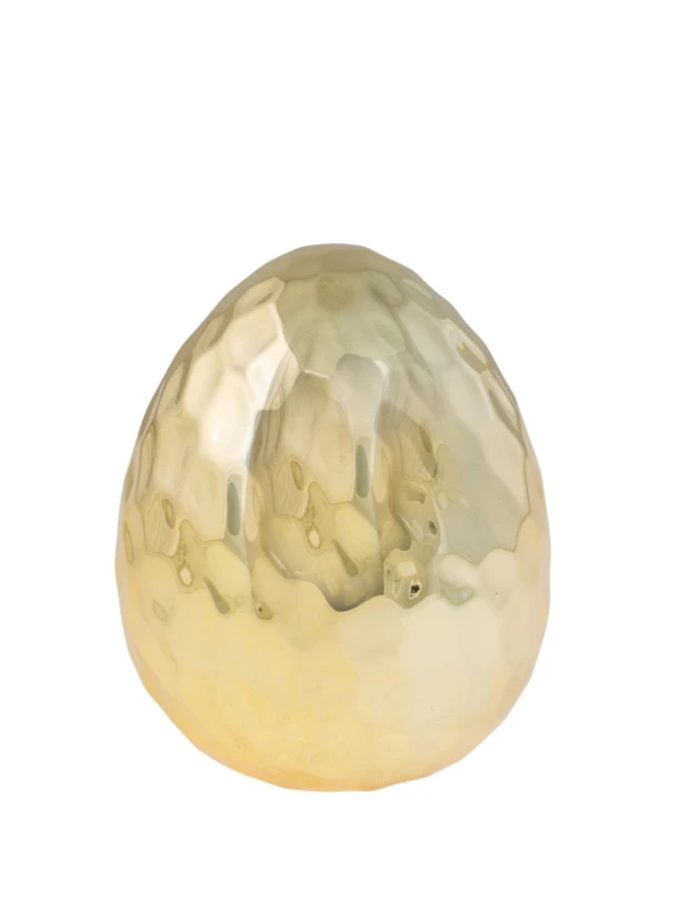 Πασχαλινό Διακοσμητικό Αυγό Κεραμικό Χρυσό 10,5x10,5x12,5εκ. Zen Collection 24.20.49760