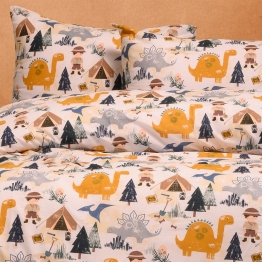 Ζεύγος Μαξιλαροθήκες Βαμβακερές 50x70εκ. Explorer Blue Kids Line Melinen 20004387