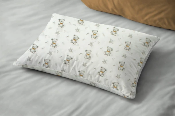 Μαξιλαροθήκη Bebe Βαμβακερή 35x45εκ. Newborn Bear 717 White-Grey DimCol