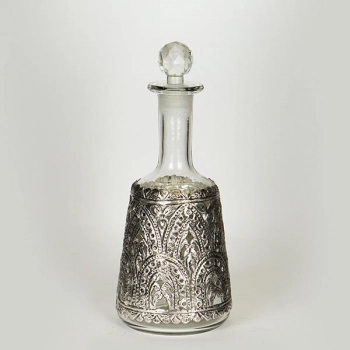 Καράφα Γυάλινη-Μεταλλική Διάφανη-Ασημί 12,5x29εκ. ESTHETI 752-10530