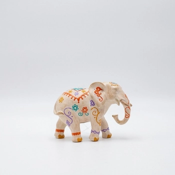 Διακοσμητικός Επιτραπέζιος Ελέφαντας Polyresin Κρεμ 15x6x10,5εκ. ESTHETI 819-00768