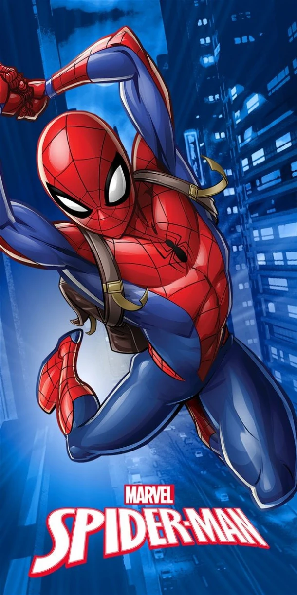 Πετσέτα Θαλάσσης Παιδική Quick Dry Microfiber 70x140εκ. Marvel Spiderman 375 Blue Dimcol