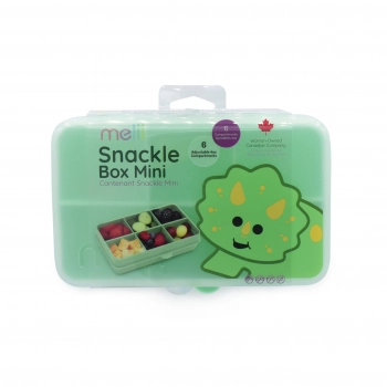 Φαγητοδοχείο Πλαστικό Με Χωρίσματα Για Έως 6 Θήκες 114ml Snackle Box Mini Dino Melii MEL19270
