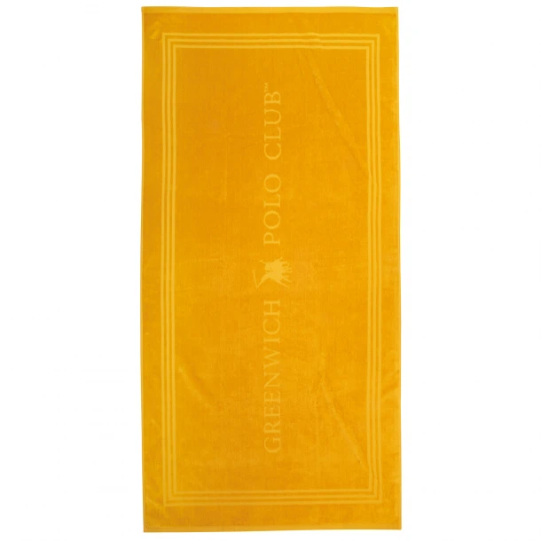 Πετσέτα Θαλάσσης Βαμβακερή 90x170εκ. Essential 4065 Κίτρινη Greenwich Polo Club
